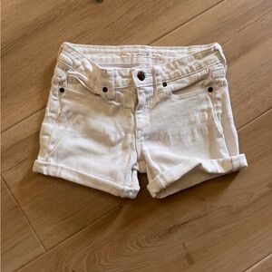 Joe's Jeans White Roll-Cuff Denim Shorts